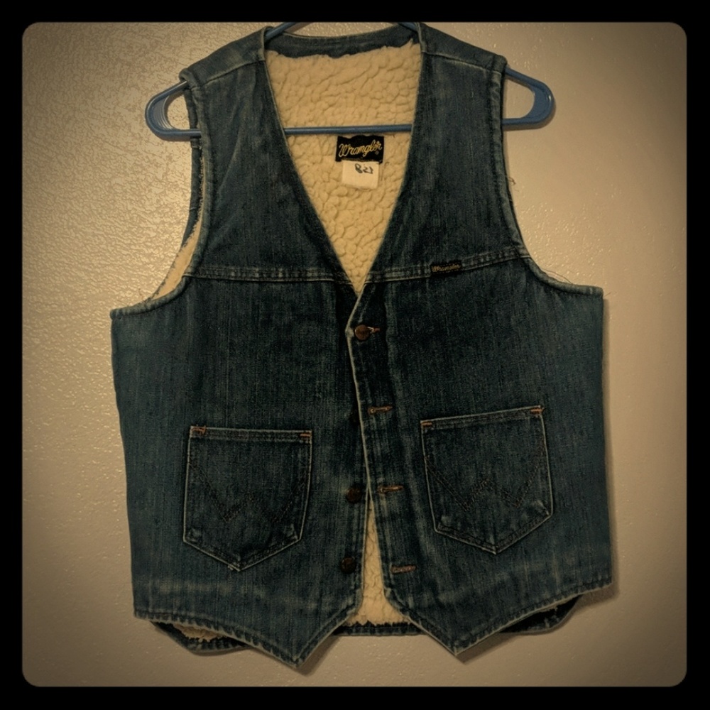 Men's Denin and Wool Wrangler Vest